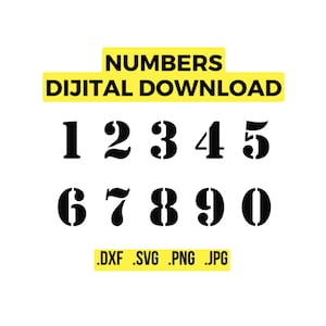 Laser Cut Numbers: CNC Plasma Waterjet Ready (Digital Download)