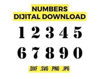 Laser Cut Numbers: CNC Plasma Waterjet Ready (Digital Download)