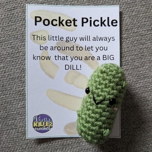 Crochet Pocket Pickle (anxiety, stress) *Emotional Support*