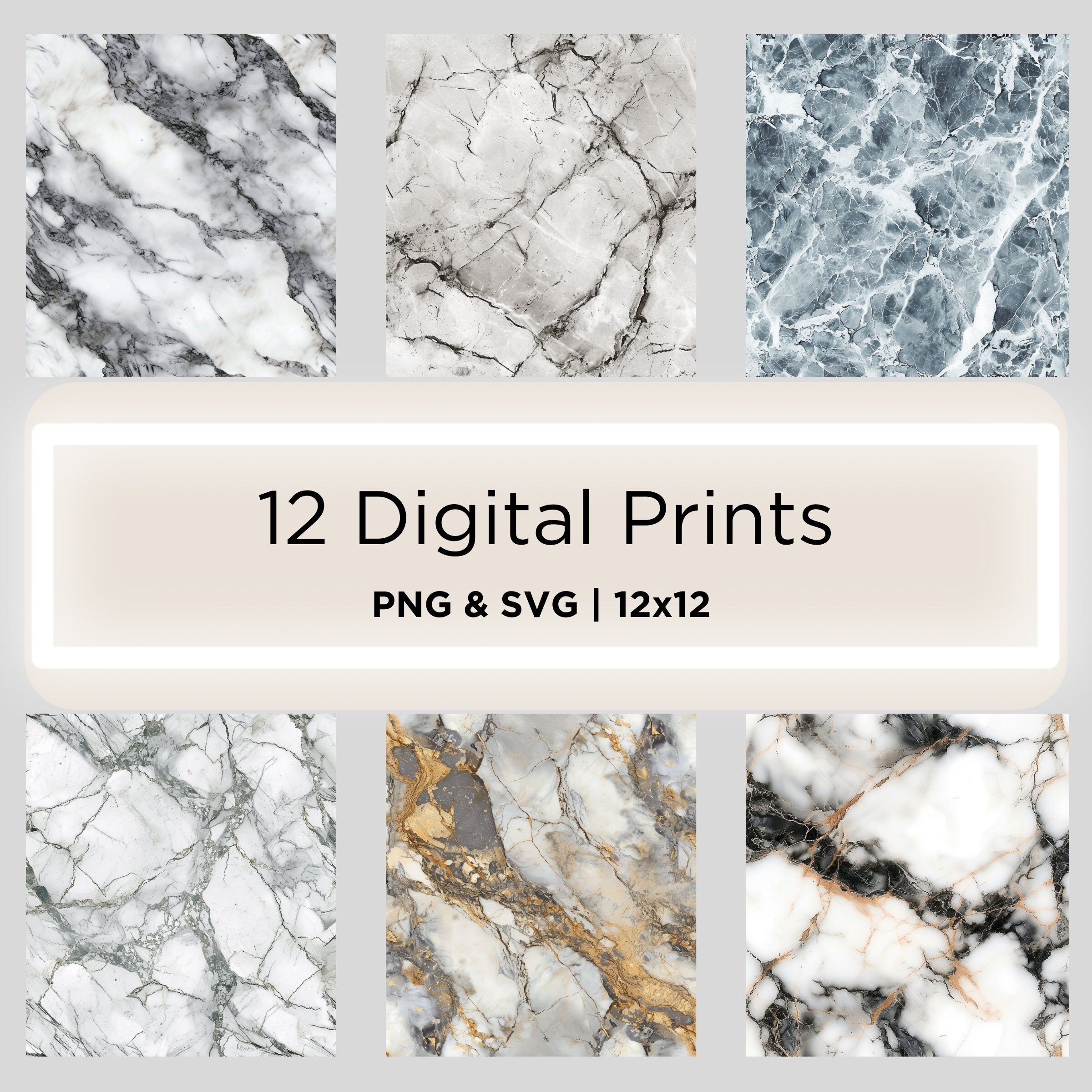 Gold Vein Marble Texture Pack: Elegant PNG Digital Paper - Etsy