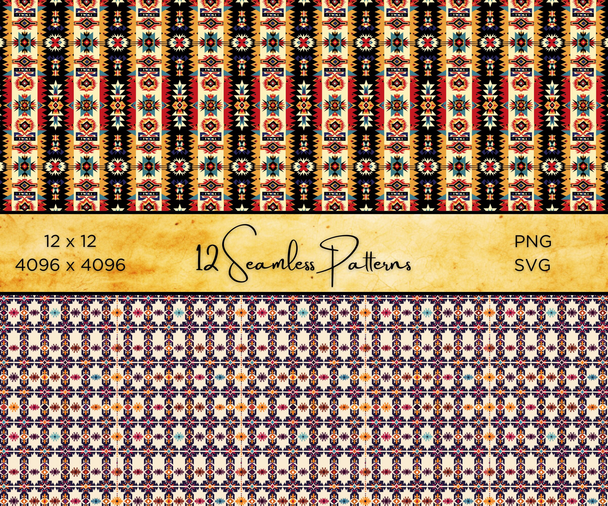 Native American Beadwork Patterns: Tribal Geometric Designs (PNG) - Etsy
