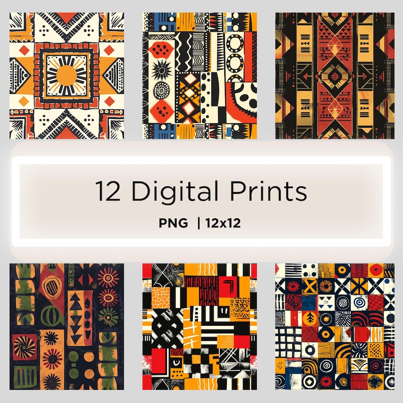 Ankara Fabric Patterns: 12 Afrocentric Digital Textiles (PNG) - Etsy