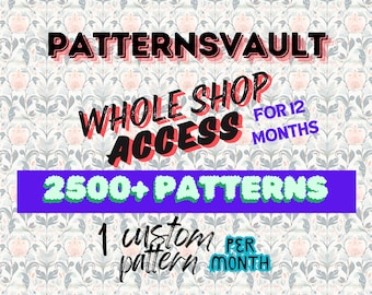 2500+ digitale papieren patronen: 12 maanden shoptoegang (PNG)