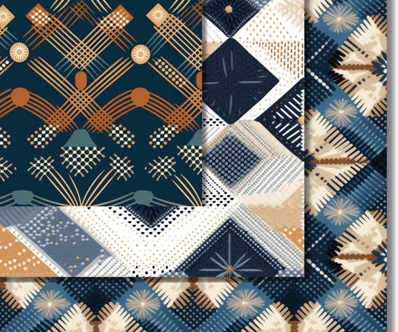 12 Unique Sashiko & Native American Inspired Digital Patterns ...