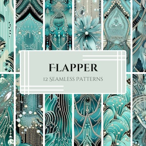 Flapper Patterns Art Deco Flapper Patterns: Teal & Pearl Beaded Designs (digital ...