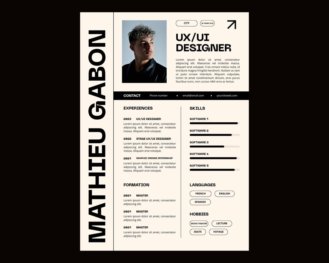 Creative Resume Template Canva | Modern CV Template | ATS Friendly ...