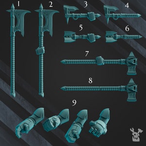 Grimdark Bits - 5x Scylla Melee Weapons