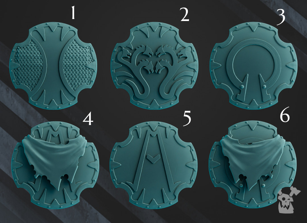 Grimdark Bits - 5x Scylla Shields