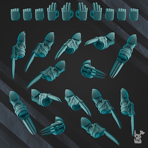 Grimdark Bits - 5x Scylla Claws