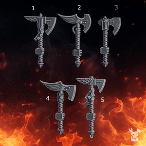 Grimdark Bits - 5x Knight Power Axes