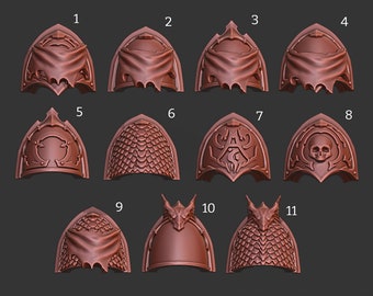 Grimdark Bits - 5x Scylla Marine Shoulder Pads