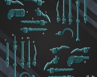 Grimdark Bits - 5x Scylla Weapons