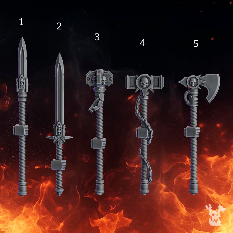 Grimdark Bits - 5x Warden Melee Weapons