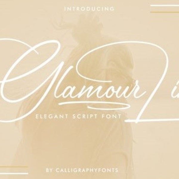 Glamour Line Font, Handwritten Font, Fancy Font, Wedding Font, Modern Font, Display Font, Cricut Font, Farmhouse Fonts, Rustic Fonts