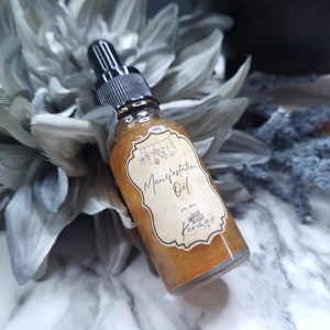 Manifestation Oil, Ritual Oil, Manifestation, Manifestation Spell, Spell Oil, Spell, Herbal Infused Oil, Herbal Spell, Manifestation Herbs