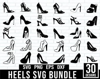 Heels SVG Bundle, High Heel SVG, Womens Shoes SVG, Stiletto Heels Svg, File For Cricut, For Silhouette, Cut Files, Png, Dxf, Svg Files