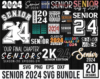 Class of 2024 SVG Bundle, Senior 2024 SVG, Graduation svg Bundle, Senior SVG, Graduation Shirt svg, class of 24 svg, Senior 24 svg