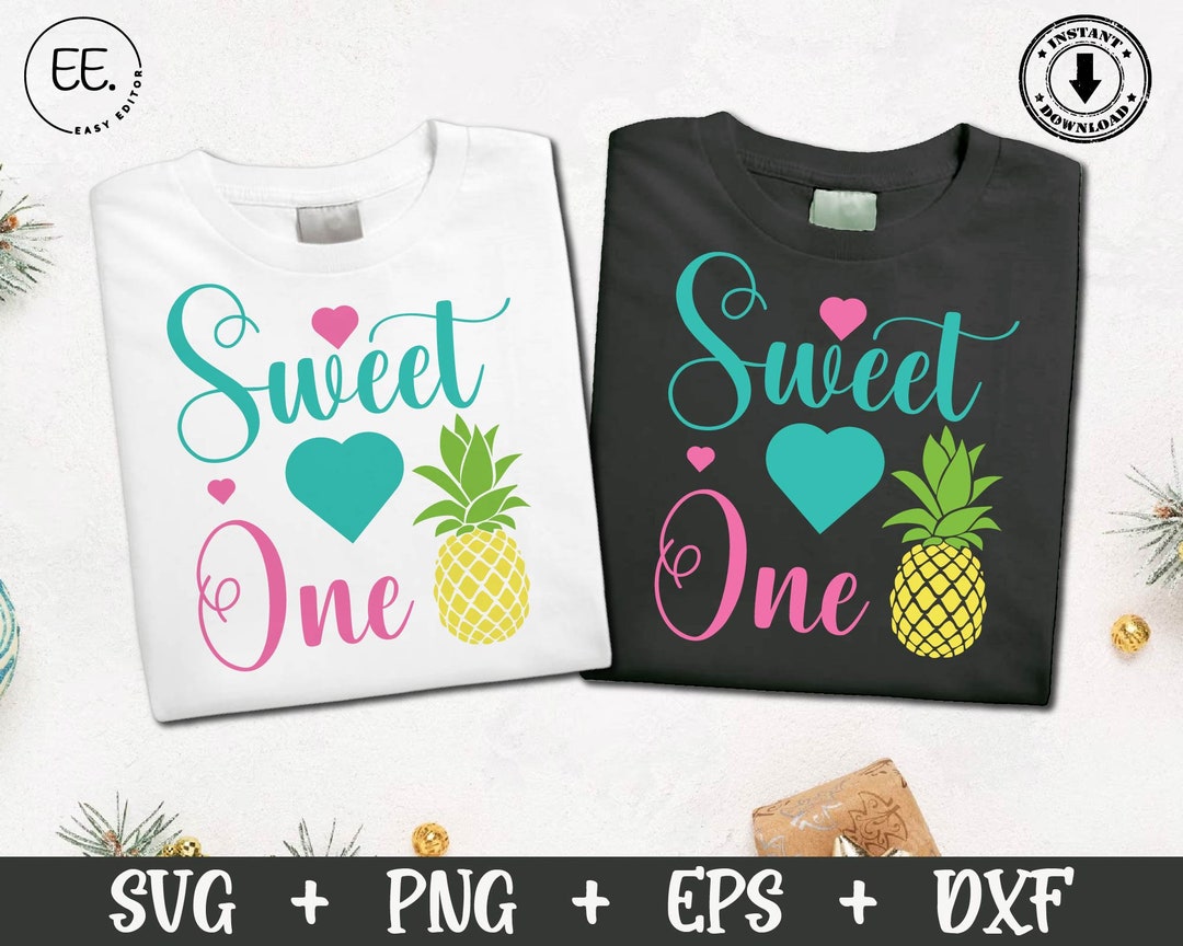 Sweet One SVG, Sweet One Birthday SVG, Pineapple 1st Birthday SVG ...