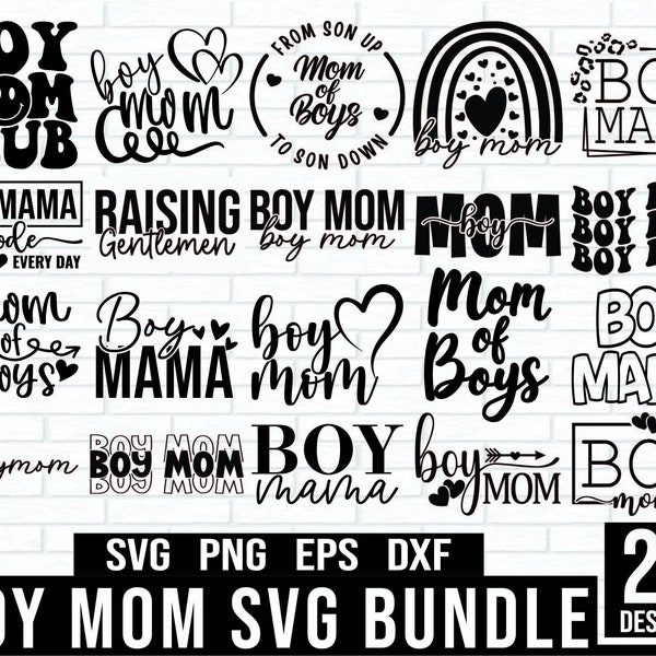 Boy Mom SVG Bundle, Boy Mama Svg Png, Boy Mom Svg, Mom Life Svg Shirt Design, Todo el día todos los días Svg, Camisa del día de la madre, Boy Mama png