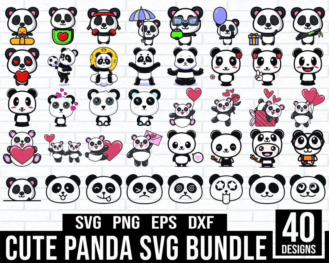 Cute Panda Svg Bundle, Teddy Bear Svg Bundle, Teddy Bear SVG, Bear ...