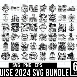 Cruise Svg Bundle, Cruise 2024 SVG, cruise ship svg, cruise shirts svg, anchor svg, boat svg, oh ship svg, Cruise Squad Svg, Vacation Svg