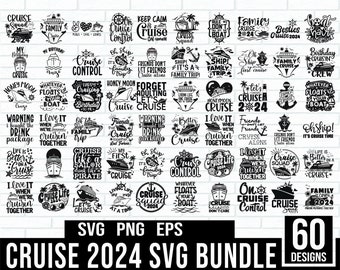 Cruise Svg Bundle, Cruise 2024 SVG, cruise ship svg, cruise shirts svg, anchor svg, boat svg, oh ship svg, Cruise Squad Svg, Vacation Svg