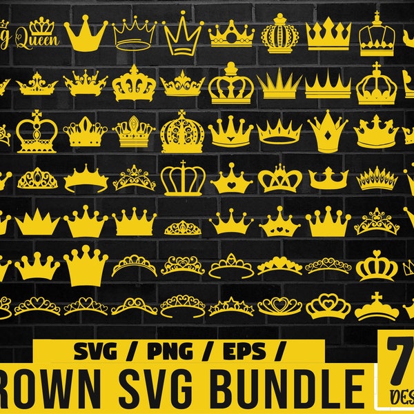 Crown SVG Bundle, Crown Svg, Tiara Svg, Queen Tiara Svg, Crown Silhouette, Princess Tiara Svg, King Crown svg, Royal Crown Svg