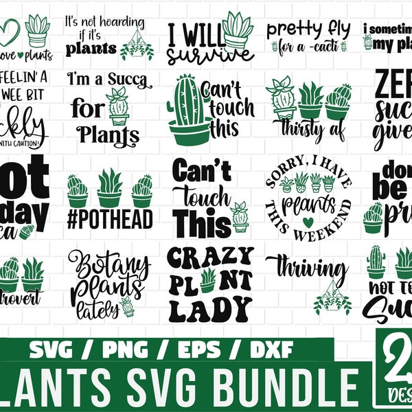 Plant Svg bundle, Plant Lover SVG Bundle, Plant svg, Plant Quotes Svg, Plant Puns Svg, Funny Plant Svg, Plant Svg, Succulent Svg