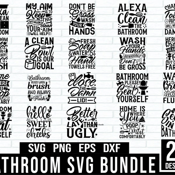 Bathroom SVG Bundle, Bathroom Quote, Restroom svg, Potty Dance svg, Farmhouse svg, Bathroom Sign SVG, Funny Bathroom SVG, instant download