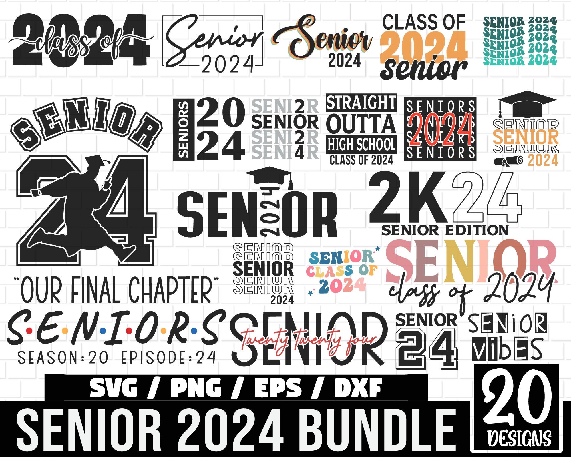 Class of 2024 SVG Bundle Senior 2024 SVG Graduation Svg Etsy Sweden