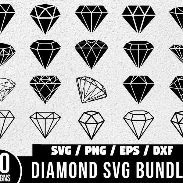 Diamond Svg Bundle, Diamond Clipart, Diamond Ring Svg, Wedding Svg, Diamonds Svg, Diamond Dxf, Diamond Vector, Diamond Svg