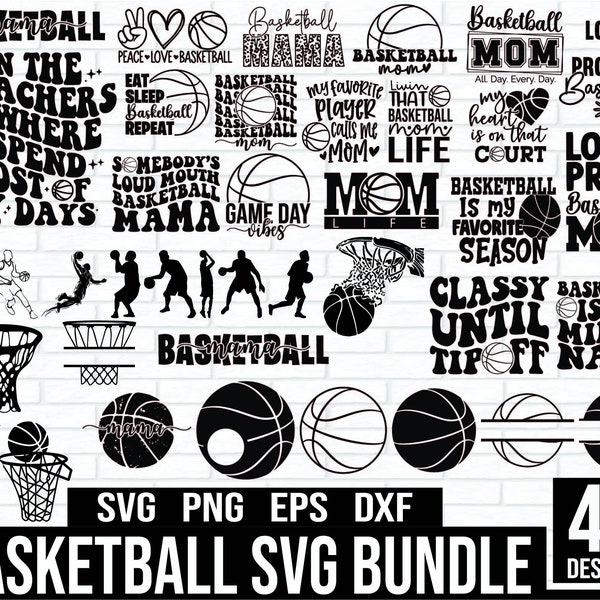 Basketball SVG Bundle, Basketball Mom Svg Bundle, Basketball Quotes SVG, Basketball Fan SVG, Fan Shirt svg, Basketball Player, Sports svg