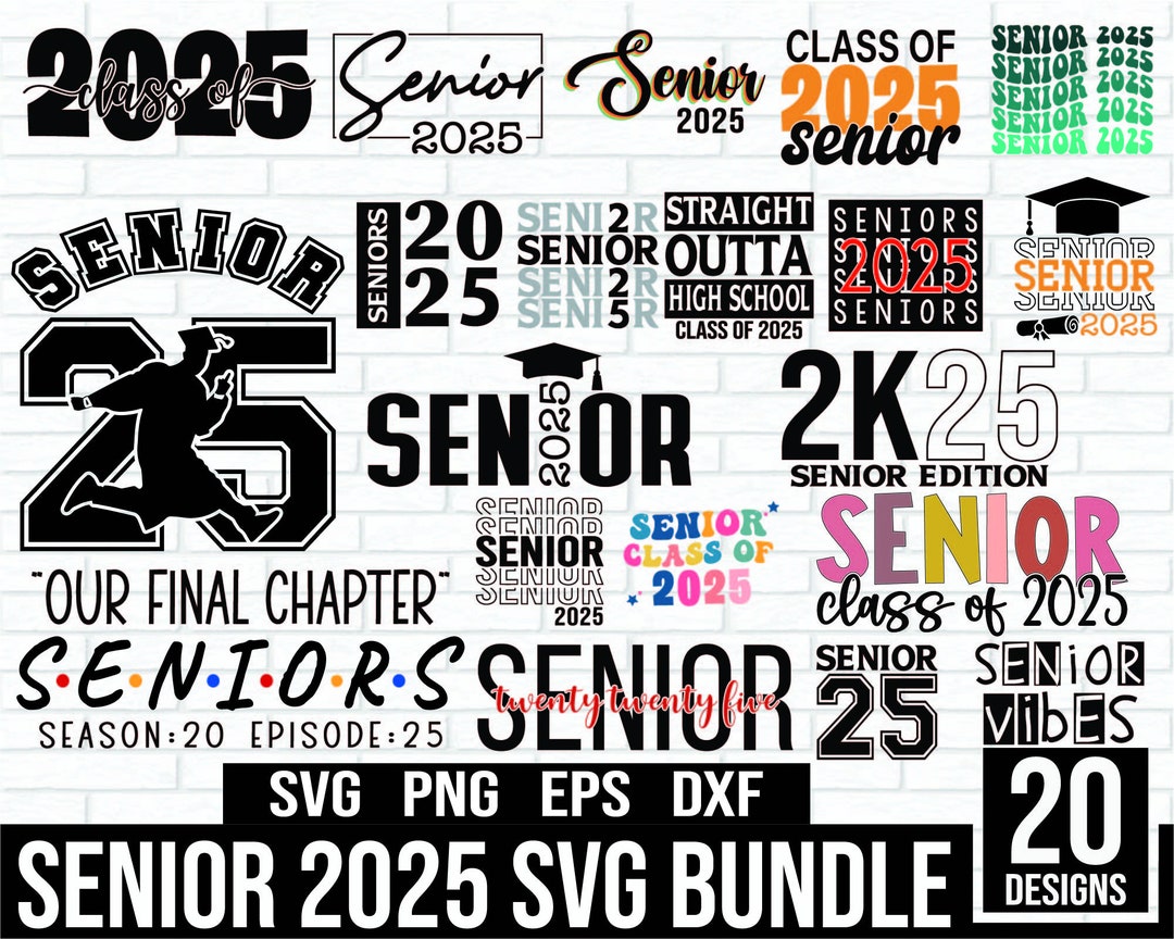 Senior 2025 SVG Bundle, Senior 2025 SVG, Graduation Svg Bundle, Senior