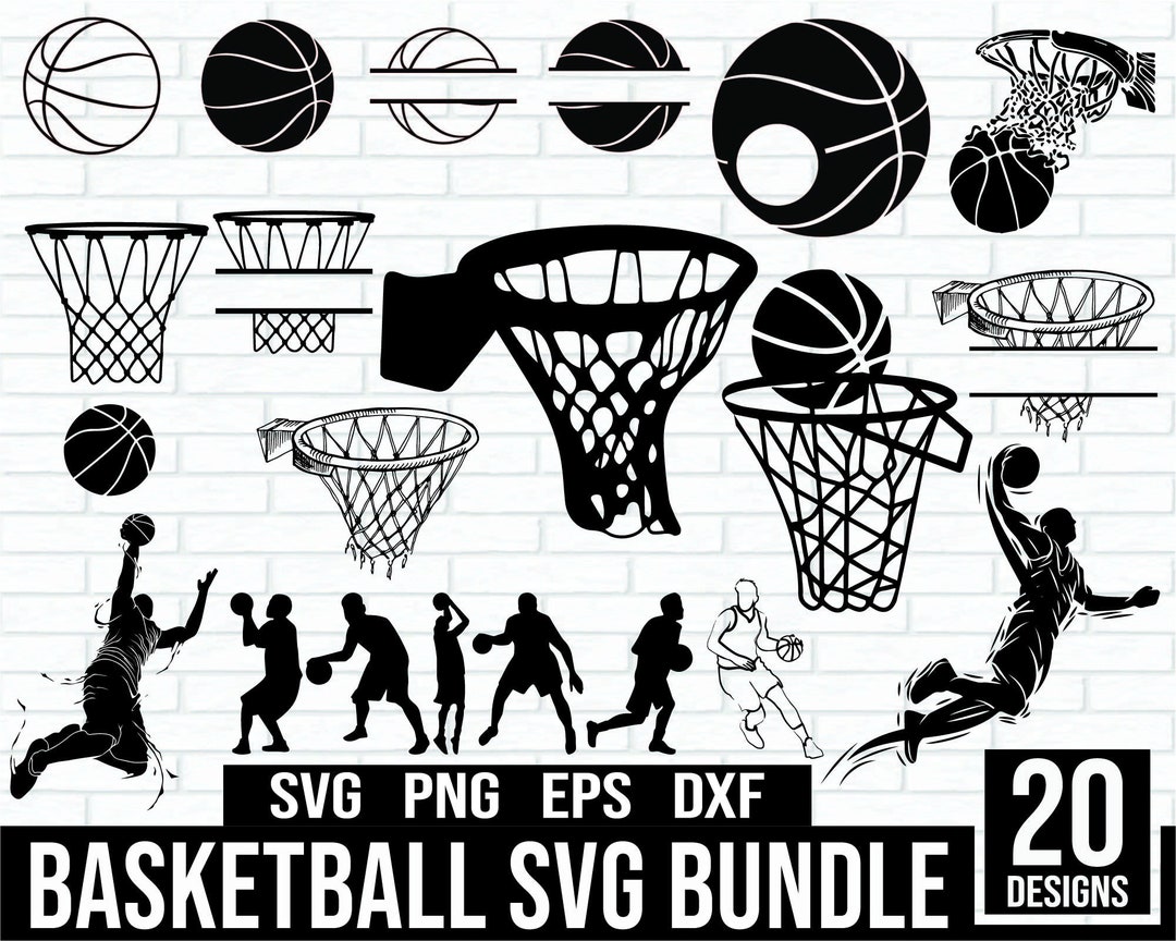 BASKETBALL SVG Bundle, Basketball Silhouette, Basketball Svg, Basketball Outline Svg, Basketball