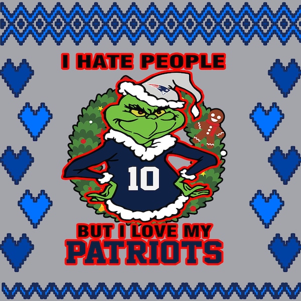 Ugly Christmas Sweater New England Patriot's 20oz Skinny Tumbler Wrap Sublimation design