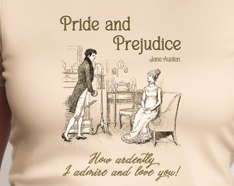 Stolthet och fördom T-shirt: Jane Austen romantisk boklig gåva
