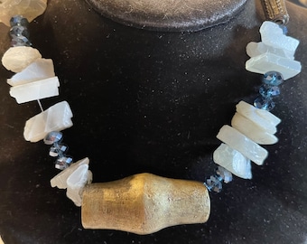 Calcite crystal necklace