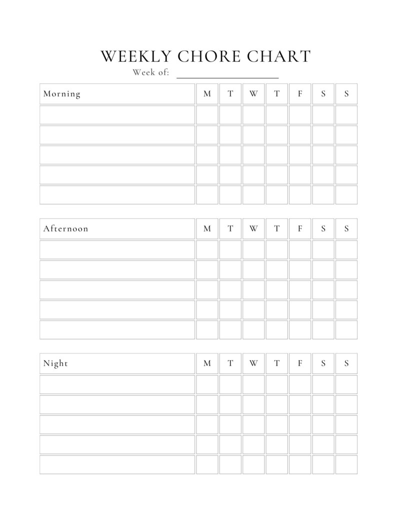 chore-chart-for-kidsteensadults-chores-kids-chore-chart-etsy