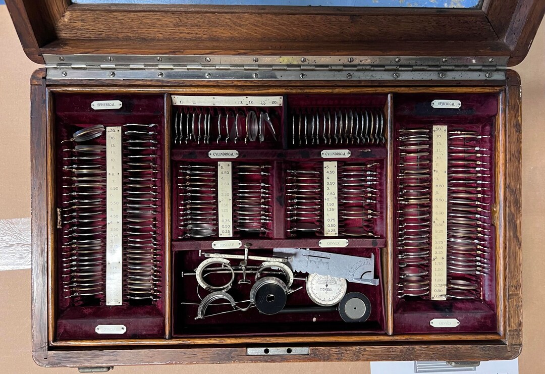 Antique Travelling Optometrist Kit From 1909 English Victorian Style Etsy