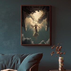 Exiled God Photography, Exiled God Print, Fallen God Print, Bedroom Prints, God Print, Wall Decor, Printable Poster, Bull Wall Art