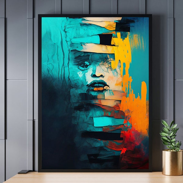 Abstract Urban City Painting, Abstract Art, Abstract Print, Instant ... - Urban City Wall Decor Art With Abstract