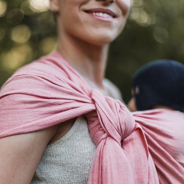 Porte-bébé en chanvre biologique + coton tissé à la main Ring Sling and Wrap: Thapa Candy