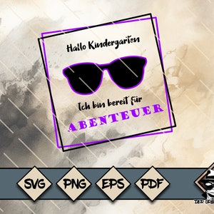 Plotter File Hello Kindergarten, SVG, PNG, T-shirt, Design, Kindergartener, Template, Iron-On