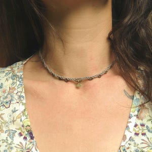 Woven necklace • braided choker • brass macrame choker • minimal choker • sober choker • brass choker • bohemian choker • hippie choker