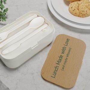 Lunch Made with Love Bento Box | Eco-Friendly Meal Container, Perfect Gift for Foodies, Back to School, Eco-Lifestyle, Work Lunch Box