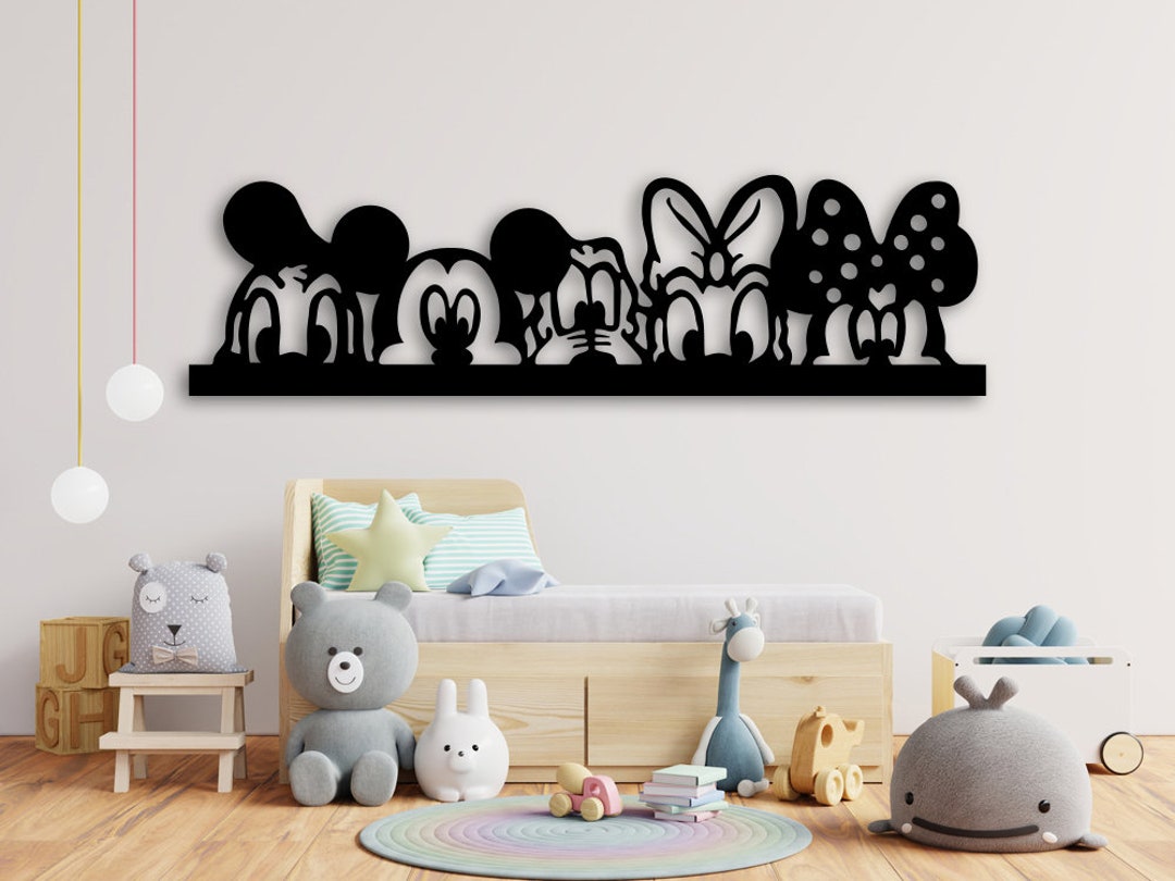Mickey Design Laser Cut Svg Dxf Files Wall Sticker Decal Silhouette