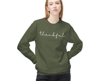 Christian Sweatshirt -Religious Pullover, Bible Verse, Faith-based Crewneck, Inspirational Clothing, Religious Apparel,  Thankful Sweatshirt