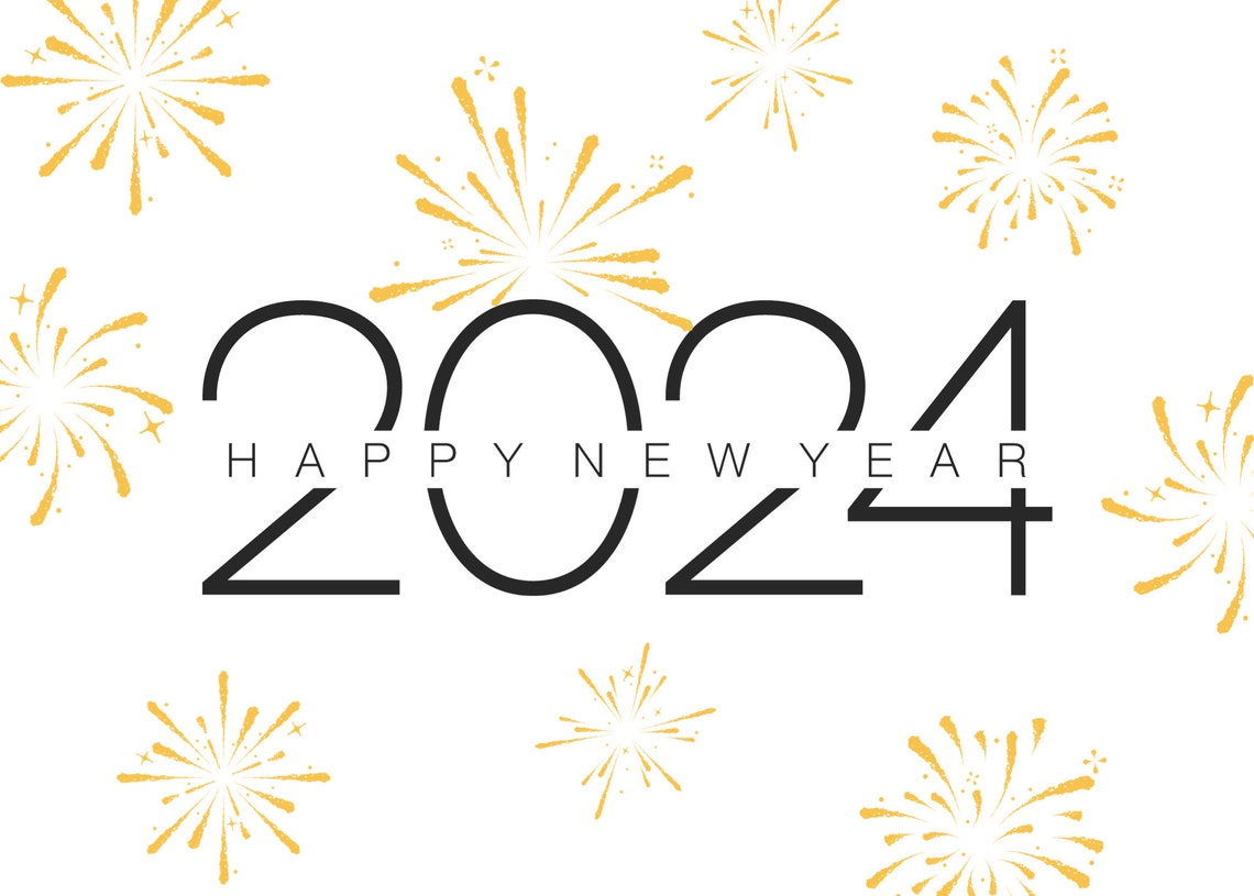 Happy New Year Card Cute and Simple New Year Card Printable PDF File ...