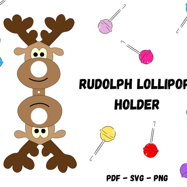 Reindeer Lollipop Holder Svg - Etsy