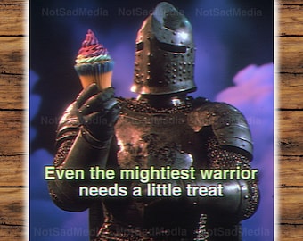Even the Mightiest Warrior Needs a Little Treat | Medieval Knight | Sticker